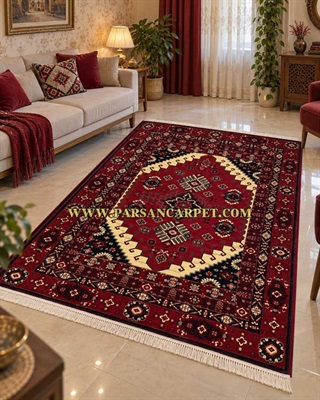 فرش 700 شانه سنتی بلوچی قرمز لاکی کد 7009