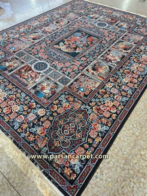 قیمت فرش 700 شانه طرح باغ ارم | فرش تمام اکریلیک درجه یک