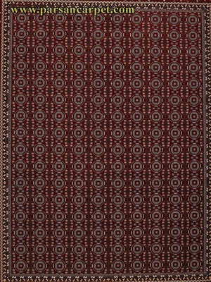فرش طرح ماری گل ترکمن – فرش 700 شانه کاشان