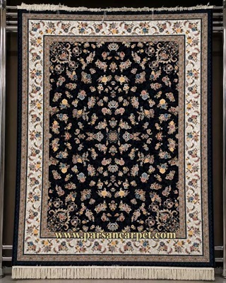 فرش 700 شانه مدل گیلدا سرمه ای | کارخانه کاشان