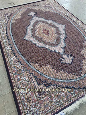 فرش 700 شانه نخ ورژن طرح تاج ماهی
