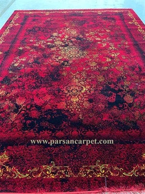 قیمت خرید فرش 700 شانه پتینه طرح طوبی | طراحی پتینه لاکی (روناسی)