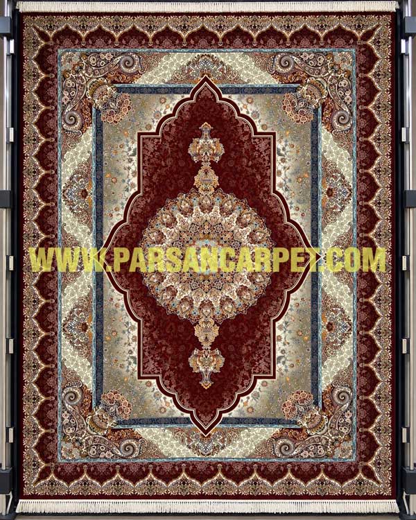 فرش 700 شانه ماشینی کد 6282 لاکی