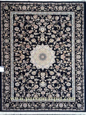 فروش آنلاین فرش 1200 شانه طرح افشان قجری کاشان