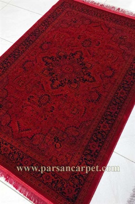 فرش 500 شانه بی سی اف طرح سنتی لاکی پتینه کد 252