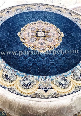 سایت فرش دایره ای 700 شانه زمینه سرمه ای