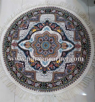 خرید فرش دایره ای 700 شانه طرح باغ ملک