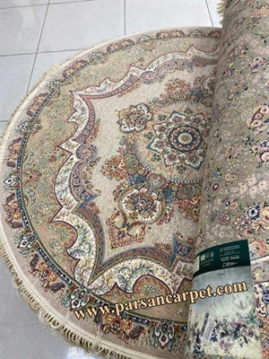 قیمت فرش گرد ماشینی جدید طرح شهیاد کاشان