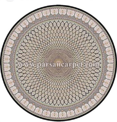 سایت خرید فرش دایره ای سایز بزرگ طرح گنبدی