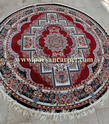قیمت فرش گرد فرش 700 شانه طرح ناردون