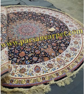 قیمت فرش گرد 1200 شانه مدل نایین اصفهان