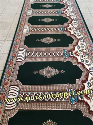 فرش سجاده ای 500 شانه اکریلیک سبز طرح جدید
