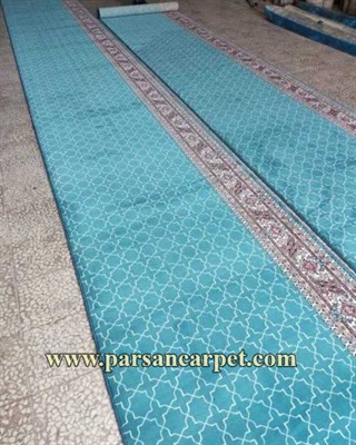 قیمت فرش مسجدی آبی رنگ با طرح تشریفات در شیراز