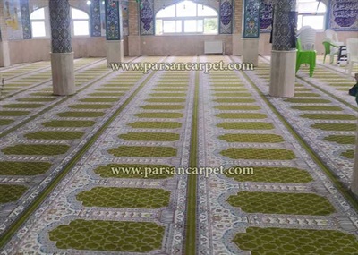 خرید فرش مسجدی سبز 700 شانه | سجاده فرش محرابی اکریلیک