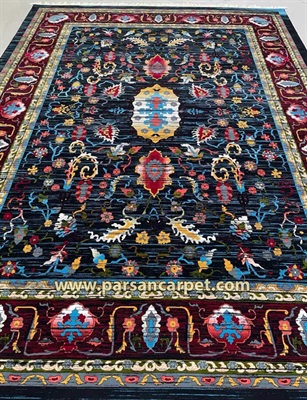 قیمت فرش 700 شانه طرح سلطان آبادی گلچهره با نخ اکریلیک هیت ست
