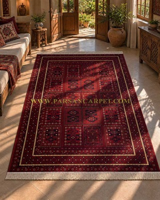 فرش 700 شانه سنتی بلوچی لاکی کد 7002