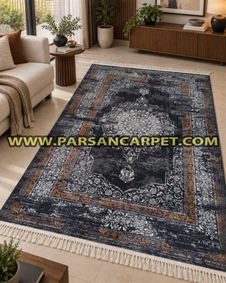 فرش طرح 700 اکریلیک دودی کد 114