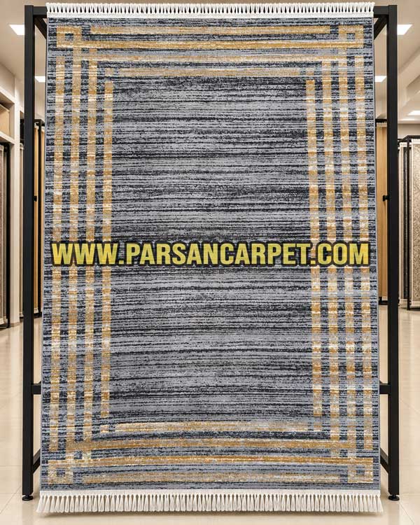 فرش طرح ۷۰۰ اکریلیک طوسی لایت مدرن کد 117