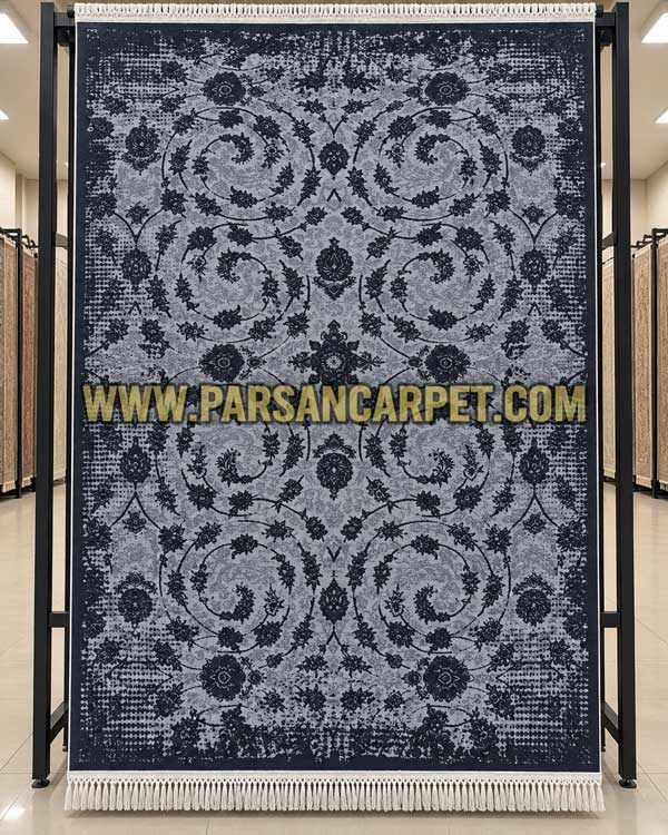 فرش طرح 700 طوسی دودی اکریلیک کد 120