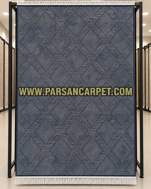 فرش طرح 700 مدرن اکریلیک طوسی دودی کد 122