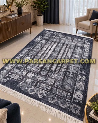 فرش طرح 700 طوسی دودی کد 121 مدرن