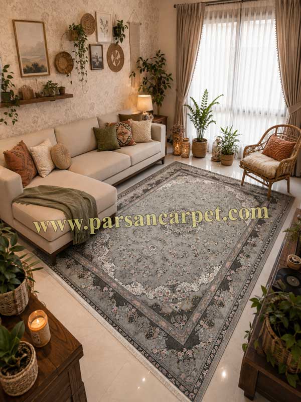 فرش 1200 شانه سیلور مدل افشار | فرش نقره ای