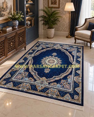 فرش 700 شانه آبی کاربنی کد 7779