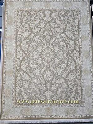 فرش 1200 شانه بژ طرح الیسا | فرش گل برجسته