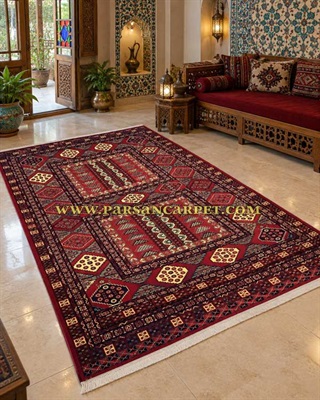 فرش 700 شانه سنتی بلوچی قرمز روناسی کد 4828