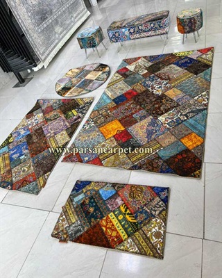 قیمت فرش 1200 شانه چهل تیکه و ست نیمکت