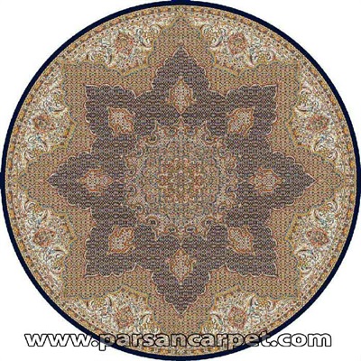 فرش گرد 1000 شانه طرح ماهی جدید