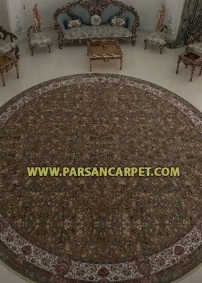 فرش گرد سایز بزرگ 1200 شانه فیلی افشان | فرش دایره ای