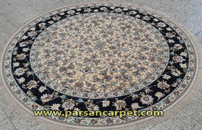 فرش گرد 1200 شانه طرح ناز افشان