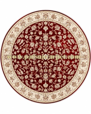 فرش دایره ای 1200 شانه طرح روژان لاکی