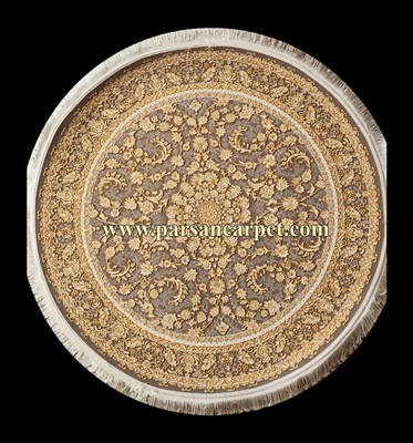 خرید فرش گرد طلاکوب 1200 شانه افشان