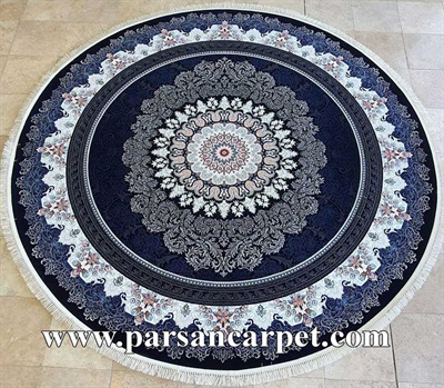 خرید اینترنتی فرش گرد 700 شانه بزرگ ارزان طرح دلاریس
