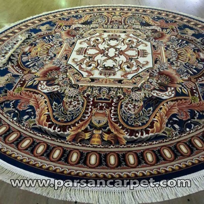 فرش گرد 700 شانه طرح فرانسوی