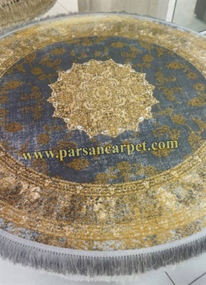 فرش گرد 700 شانه وینتیج کاشان