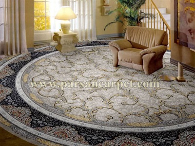 جدیدترین فرش دایره ای 1200 شانه افشان اسلیمی فیلی