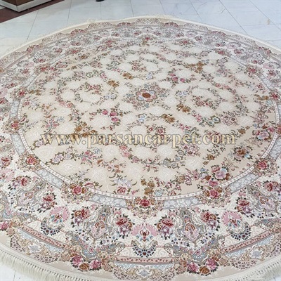 قیمت فرش گرد طرح افشان خاتم 1200 شانه