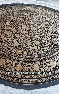 جدیدترین فرش دایره ای افشان 1200 شانه طلاکوب