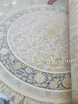 خرید آنلاین فرش گرد بزرگ گل برجسته هایبالک