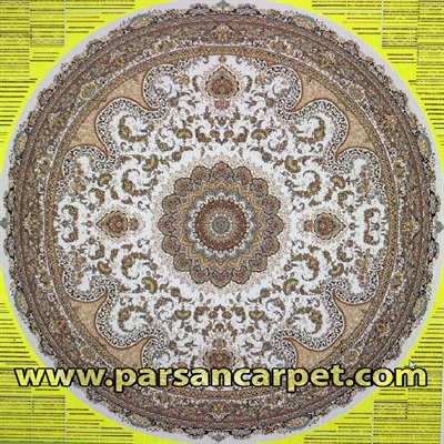 فرش گرد 700 شانه طرح شاه چراغ