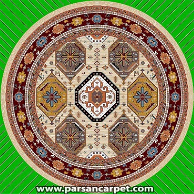 فرش گرد طرح گبه کد 15