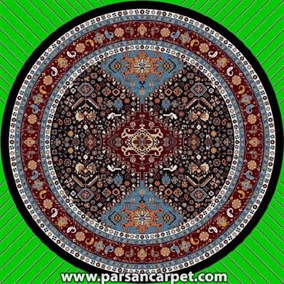 فرش گرد طرح گبه کد 17