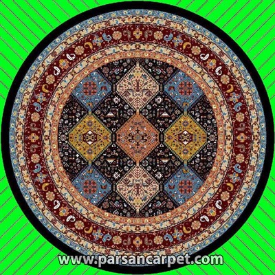 فرش گرد طرح گبه کد 21