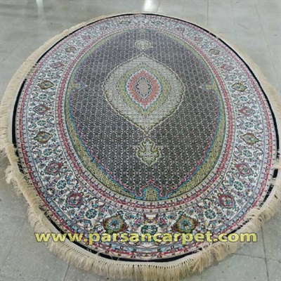 فرش بیضی 700 شانه طرح ماهی