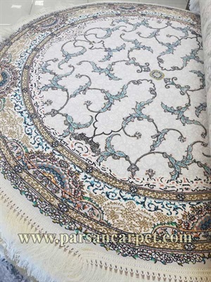 فروش اینترنتی فرش دایره ای افشان لوتوس کاشان