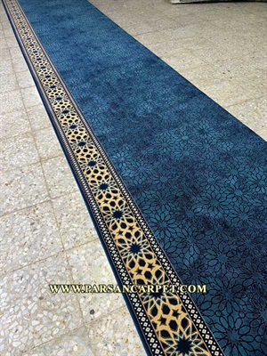 فروش عمده فرش سجاده ای آبی | سجاده فرش طرح تشریفات با قیمت درب کارخانه