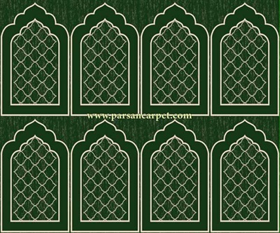 قیمت عمده فرش 700 شانه محرابی مخصوص مساجد طرح میعاد